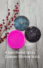 Load image into Gallery viewer, 4 inch Round Druzy Coaster (#DC-R) Silicone Mold for Resin