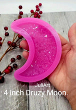 Load image into Gallery viewer, 4 inch Druzy Moon Silicone Mold for Resin