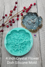 Load image into Gallery viewer, 4 inch Crystal Flower Dish Silicone Mold for Resin