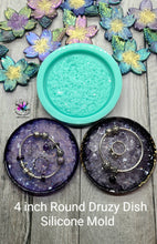 Load image into Gallery viewer, 4 inch Round Druzy Ring Dish Silicone Mold for Resin