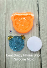 Load image into Gallery viewer, 2 inch Bear Druzy Phone Grip Silicone Mold for Resin
