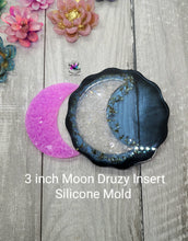 Load image into Gallery viewer, 3 inch Moon Druzy Insert Silicone Mold for Resin
