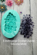 Load image into Gallery viewer, 5 inch LARGE Crystal Cluster Silicone Mold for Resin