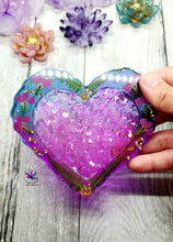 Load image into Gallery viewer, 3.5 inch Heart Druzy Insert Silicone Mold for Resin