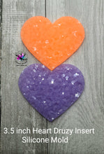 Load image into Gallery viewer, 3.5 inch Heart Druzy Insert Silicone Mold for Resin