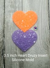 Load image into Gallery viewer, 3.5 inch Heart Druzy Insert Silicone Mold for Resin