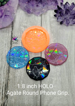 Load image into Gallery viewer, 1.8 inch HOLO Round Agate Phone Grip Silicone Mold for Resin