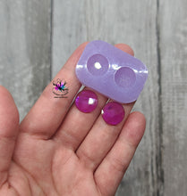 Load image into Gallery viewer, 14 mm Round Faceted Stud Earrings Silicone Mold for Resin casting