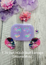Load image into Gallery viewer, 1.75 inch HOLO Skull Earrings Silicone Mold for Resin