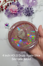 Load image into Gallery viewer, 4 inch HOLO Druzy Agate Slice (#HD-A4) Silicone Mold for Resin
