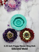 Load image into Gallery viewer, 3.25 inch Poppy Flower Ring Dish Silicone Mold for Resin