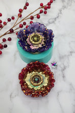 Load image into Gallery viewer, 3.25 inch Poppy Flower Ring Dish Silicone Mold for Resin