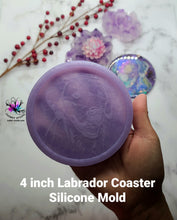 Load image into Gallery viewer, 4 inch Labrador Coaster Silicone Mold for Resin casting