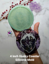 Load image into Gallery viewer, 4 inch Husky Coaster Silicone Mold for Resin casting