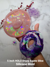 Load image into Gallery viewer, 5 inch HOLO Druzy Agate Slice Silicone Mold for Resin