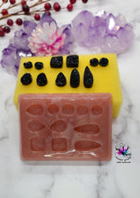 Load image into Gallery viewer, Mixed Shapes Druzy Stud Earrings Silicone Mold for Resin casting