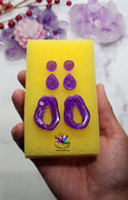 Load image into Gallery viewer, Druzy Stud and Dangle Earrings Set Silicone Mold for Resin casting