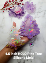 Load image into Gallery viewer, 4.5 inch HOLO Pine Tree Silicone Mold for Resin