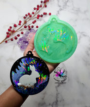 Load image into Gallery viewer, 4.5 inch HOLO Christmas Bauble BUNNY Silicone Mold for Resin