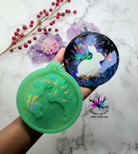 Load image into Gallery viewer, 4.5 inch HOLO Christmas Bauble BUNNY Silicone Mold for Resin
