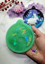 Load image into Gallery viewer, 4.5 inch HOLO Christmas Bauble BUNNY Silicone Mold for Resin