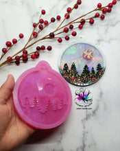 Load image into Gallery viewer, 4.5 inch HOLO Christmas Bauble FOREST Silicone Mold for Resin