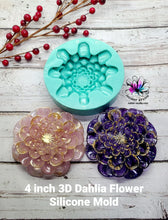Load image into Gallery viewer, 4 inch 3D Dahlia Flower  Silicone Mold for Resin
