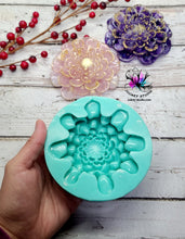 Load image into Gallery viewer, 4 inch 3D Dahlia Flower  Silicone Mold for Resin