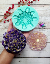 Load image into Gallery viewer, 4 inch 3D Dahlia Flower  Silicone Mold for Resin