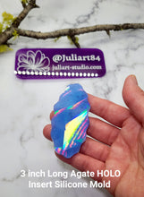 Load image into Gallery viewer, 3 inch Long Agate HOLO Insert Silicone Mold for Resin
