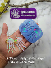 Load image into Gallery viewer, 2.25 inch HOLO Jellyfish Earrings (HE-Jel) Silicone Mold for Resin