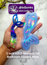 Load image into Gallery viewer, 5 inch HOLO Mermaid Tail Bookmark Silicone Mold for Resin