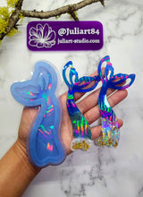 Load image into Gallery viewer, 5 inch HOLO Mermaid Tail Bookmark Silicone Mold for Resin