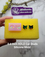 Load image into Gallery viewer, 0.6 inch HOLO Cat Studs Silicone Mold for Resin