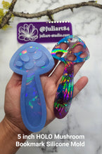 Load image into Gallery viewer, 5 inch HOLO Mushroom Bookmark (#HBM-Mus) Silicone Mold for Resin