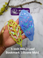 Load image into Gallery viewer, 5 inch HOLO Leaf Bookmark Silicone Mold for Resin