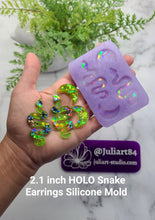 Load image into Gallery viewer, 2.1 inch HOLO Snake Earrings Silicone Mold for Resin