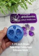 Load image into Gallery viewer, 1.25 inch Druzy Teardrop Cabochon Silicone Mold for Resin casting