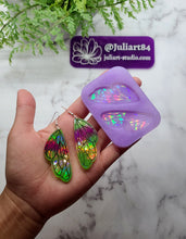 Load image into Gallery viewer, 2.1 inch HOLO Fairy Wings Earrings Silicone Mold for Resin