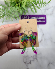 Load image into Gallery viewer, 2.5 inch HOLO Luna Moth Wings Earrings Silicone Mold for Resin