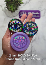 Load image into Gallery viewer, 2 inch HOLO Evil Eye Phone Grip Silicone Mold for Resin