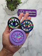 Load image into Gallery viewer, 2 inch HOLO Evil Eye Phone Grip Silicone Mold for Resin