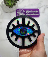Load image into Gallery viewer, 4 inch HOLO Evil Eye Coaster Silicone Mold for Resin