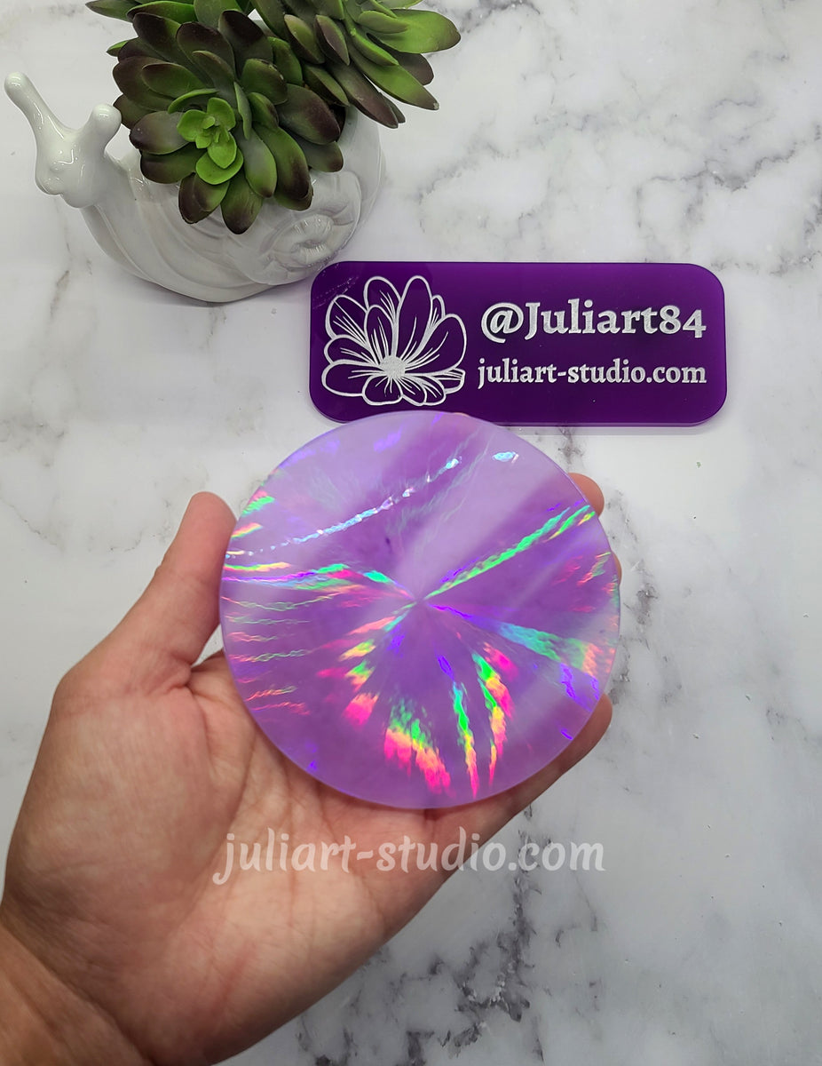 3.75 inch HOLO ROUND Insert Silicone Mold for Resin – JuliArtStudio