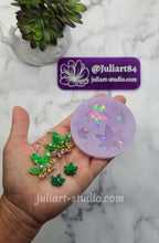 Load image into Gallery viewer, 1.25 inch HOLO 420 Leaf EARRINGS Silicone Mold for Resin
