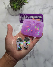 Load image into Gallery viewer, 1.75 inch HOLO Coffin Earrings Silicone Mold for Resin