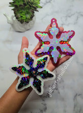 Load image into Gallery viewer, 5 inch HOLO Snowflake Silicone Mold for Resin