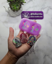 Load image into Gallery viewer, 1.6 inch HOLO Snow Globe Earrings Silicone Mold for Resin