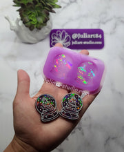 Load image into Gallery viewer, 1.6 inch HOLO Snow Globe Earrings Silicone Mold for Resin