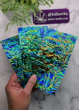 Load image into Gallery viewer, High Gloss GREEN PEBBLES - Dichroic Sheet